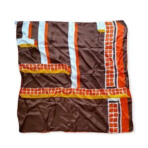 Vintage Sally Gee Silk Gator Scarf  Sze 28x28 in